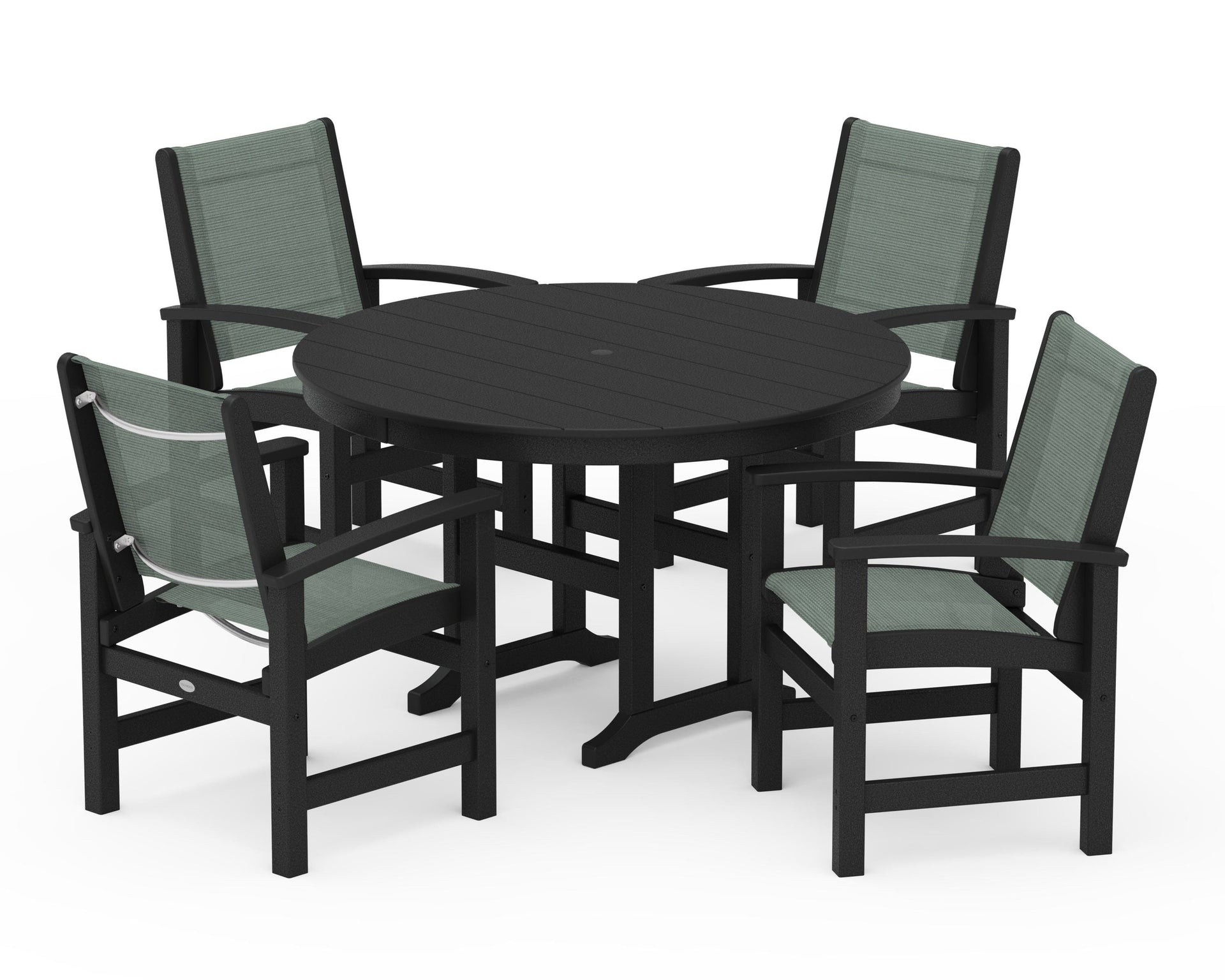 Coastal 5-Piece Round Farmhouse Dining Set