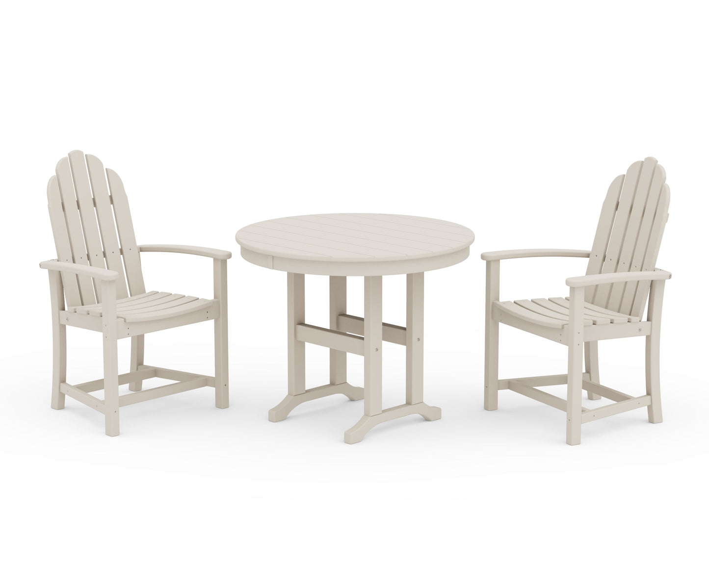 Classic Adirondack 3-Piece Round Dining Set