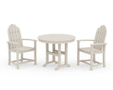 Classic Adirondack 3-Piece Round Dining Set