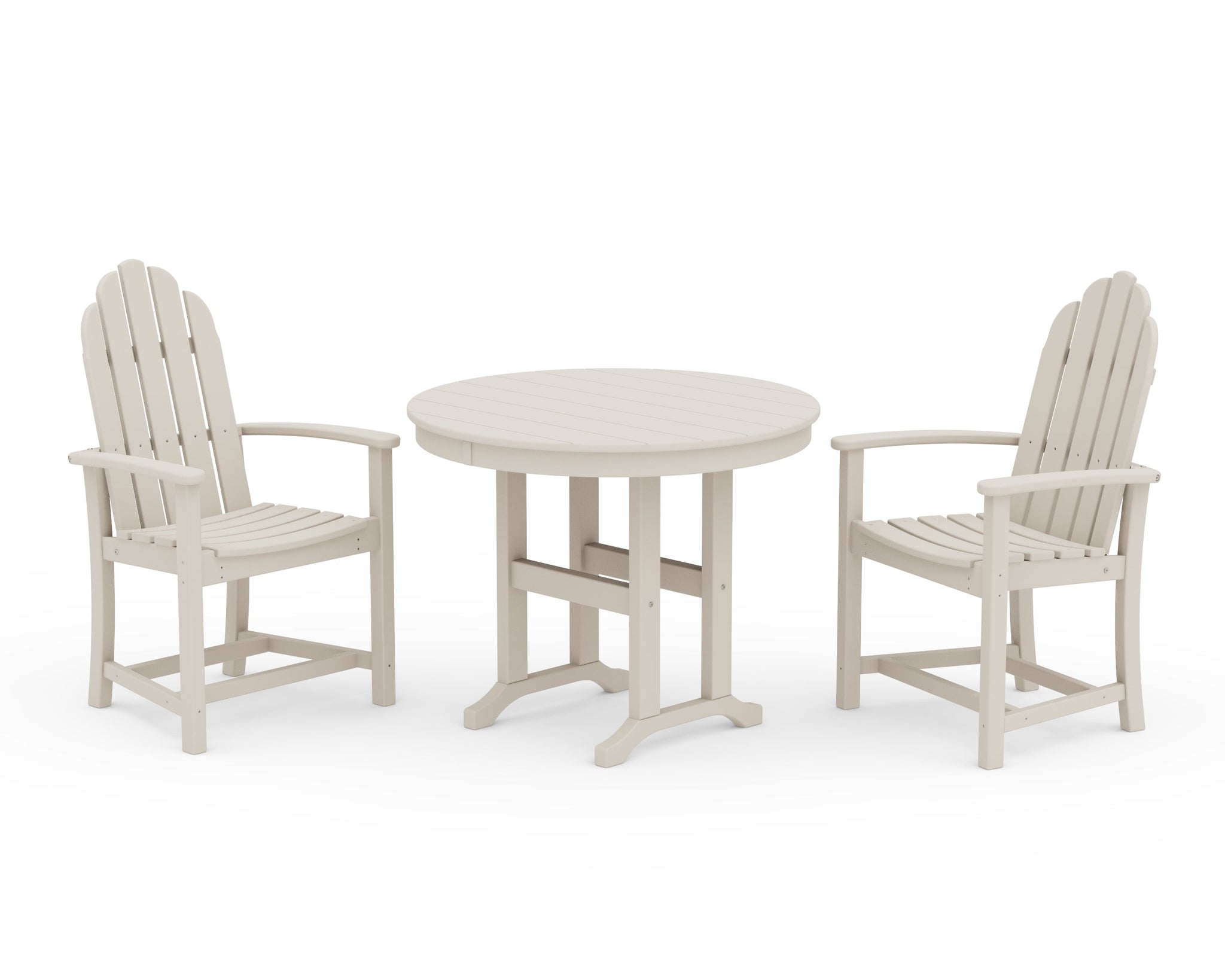 Classic Adirondack 3-Piece Round Dining Set