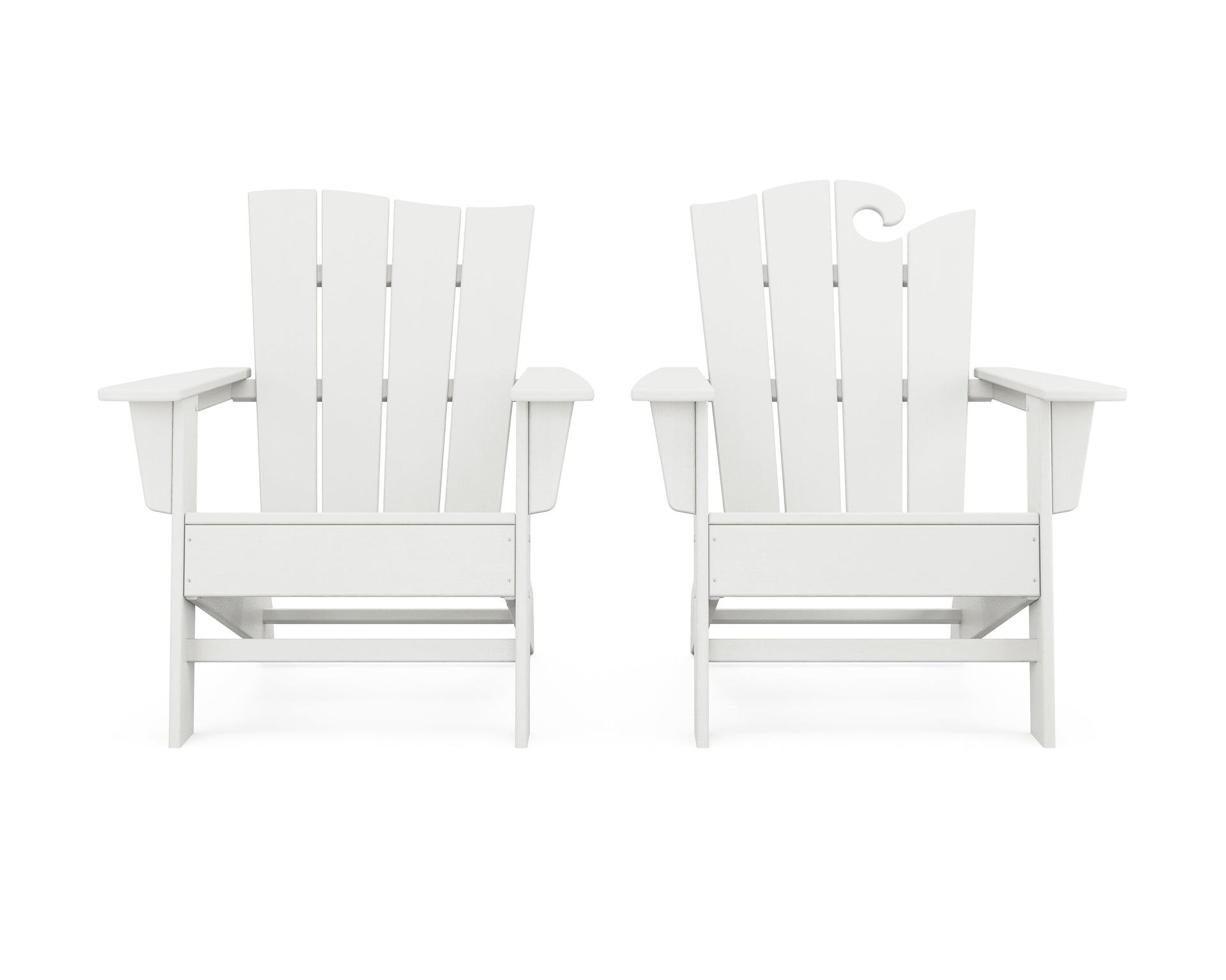 Wave 2-Piece Adirondack Set with The Wave Chair Left
