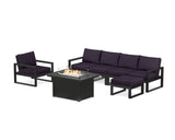 EDGE Sectional Lounge and Fire Pit Set