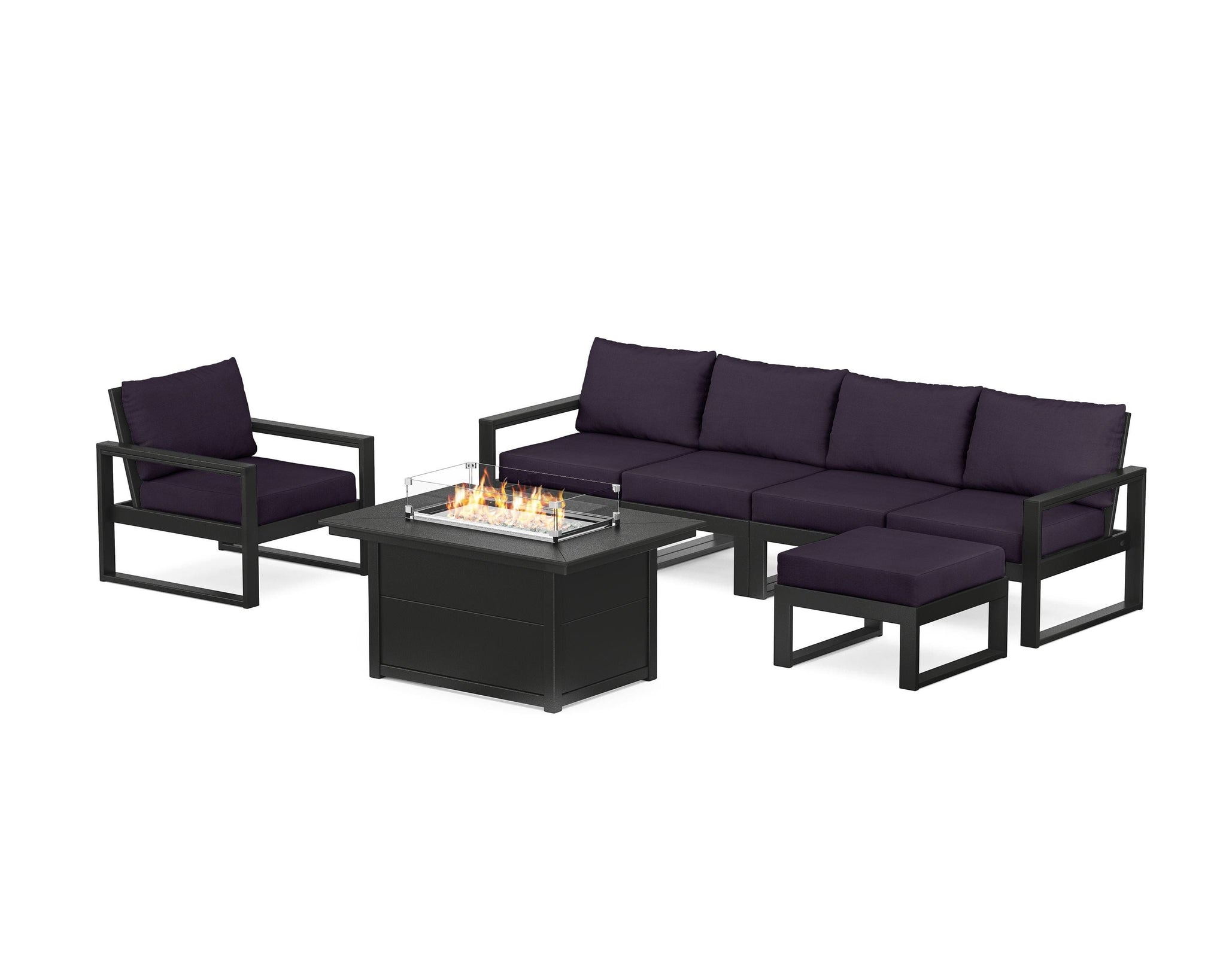 EDGE Sectional Lounge and Fire Pit Set