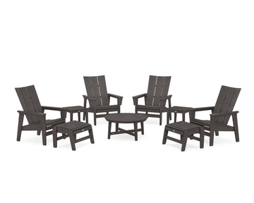 Modern Grand Upright Adirondack 9-Piece Conversation Set