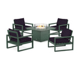 EDGE Sectional 5-Piece Deep Seating Set with Fire Pit Table