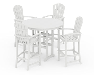 Palm Coast 5-Piece Round Farmhouse Bar Set
