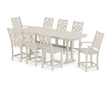 Wovendale 9-Piece Farmhouse Counter Set with Trestle Legs
