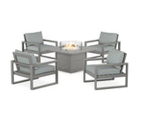 EDGE Sectional 5-Piece Deep Seating Set with Fire Pit Table