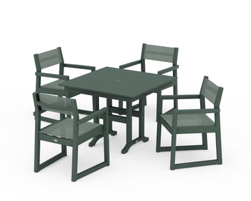 EDGE Sling Arm Chair 5-Piece Farmhouse Dining Set