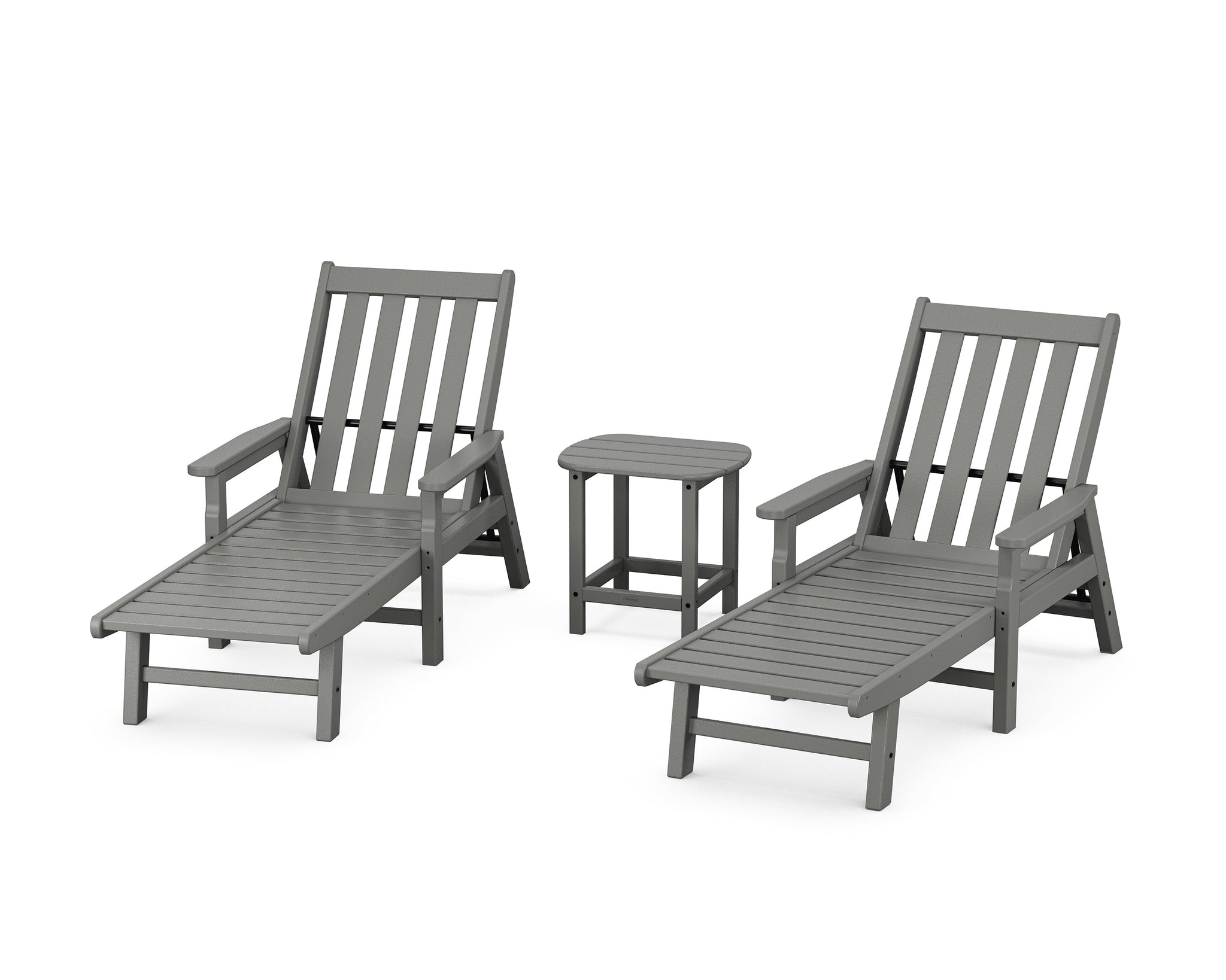 Vineyard 3-Piece Chaise with Arms Set