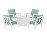 Braxton 5-Piece Deep Seating Conversation Set with Fire Pit Table
