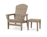 Nautical Grand Upright Adirondack Chair with Side Table