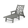 Chippendale Chaise with Arms and Wheels