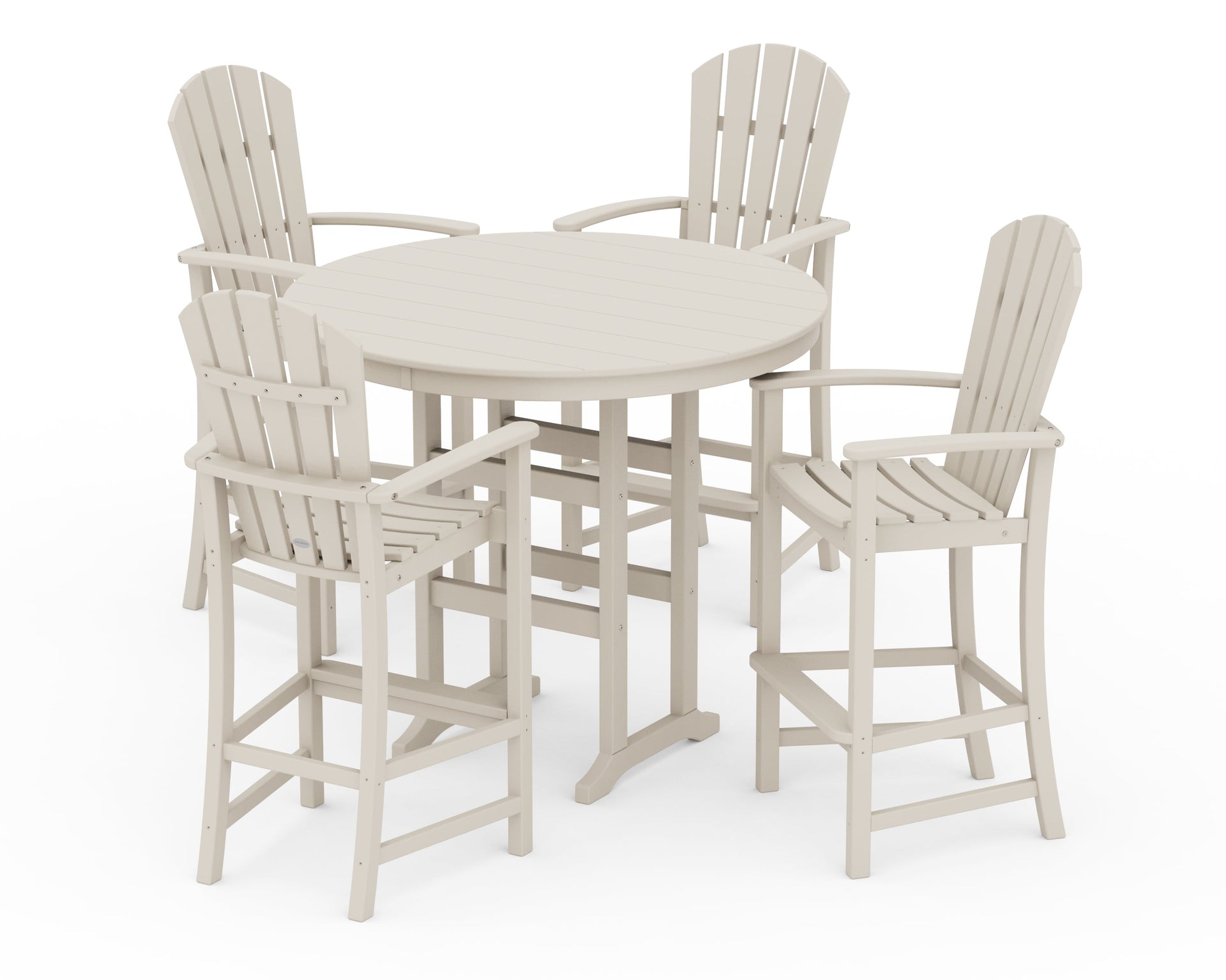 Palm Coast 5-Piece Round Farmhouse Bar Set