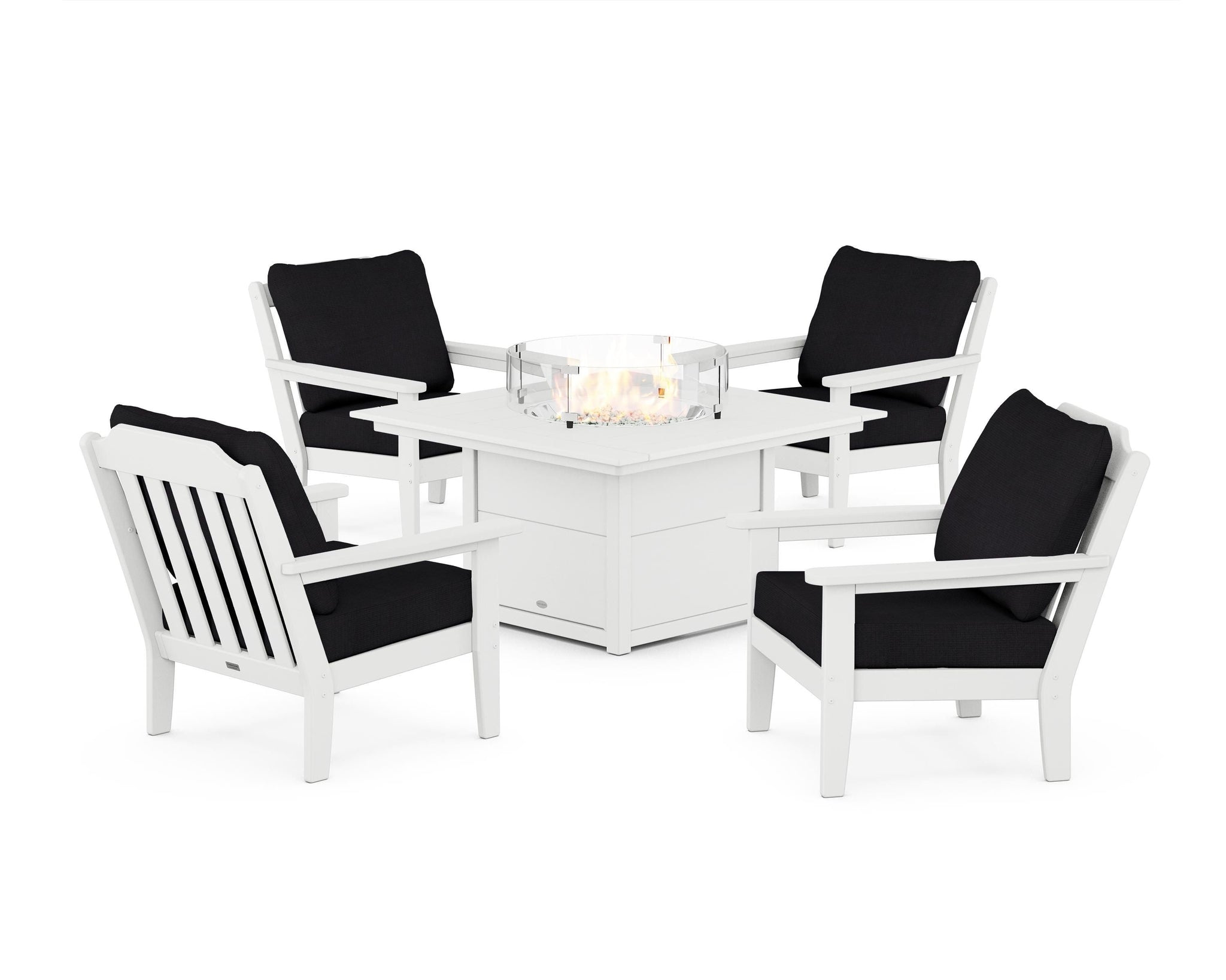 Cottage 5-Piece Deep Seating Set with Fire Pit Table