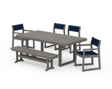 EDGE Sling 6-Piece Dining Set with Bench