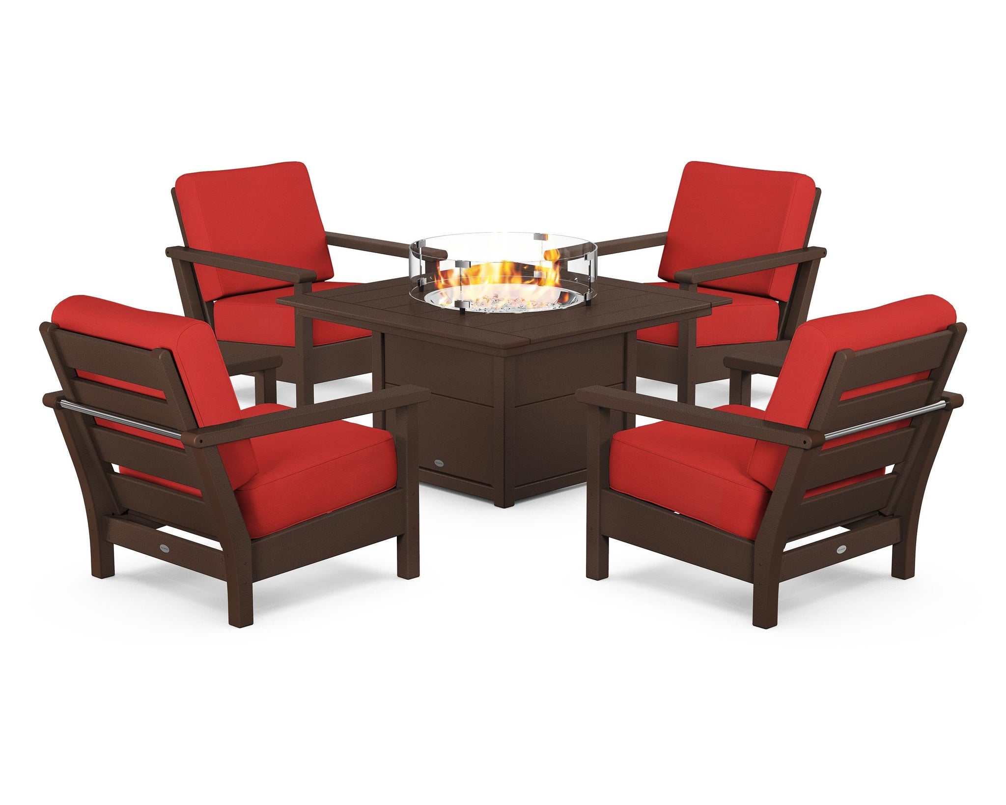 Harbour 5-Piece Conversation Set with Fire Pit Table