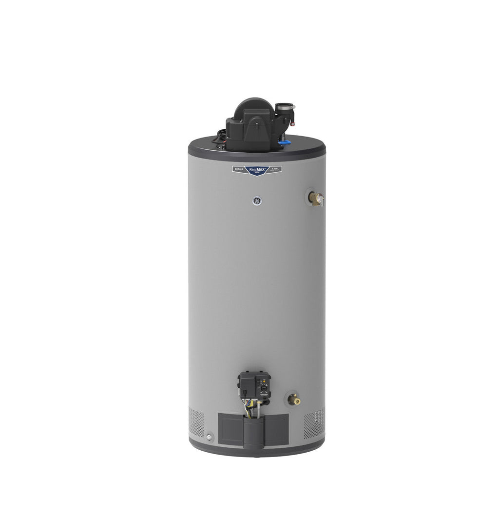 GE RealMAX Choice 40-Gallon Short Natural Gas Power Vent Low-NOx Water Heater