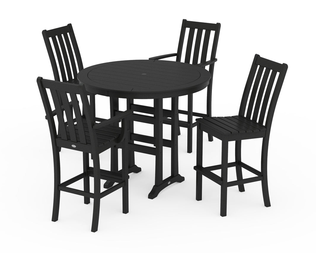 Vineyard 5-Piece Nautical Trestle Bar Set