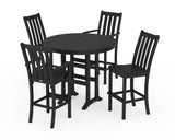Vineyard 5-Piece Nautical Trestle Bar Set