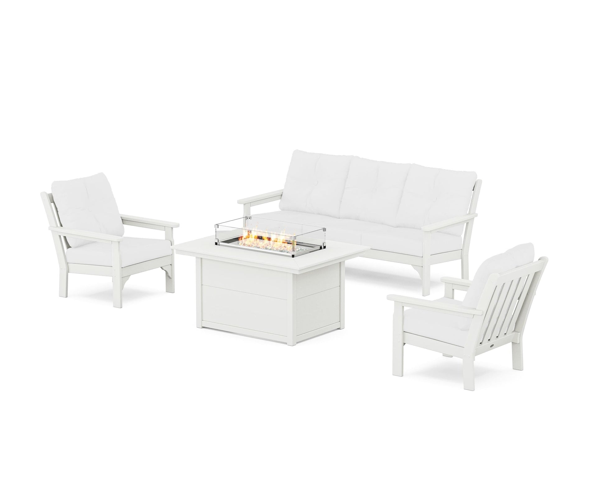 Vineyard Deep Seating Fire Pit Table Set