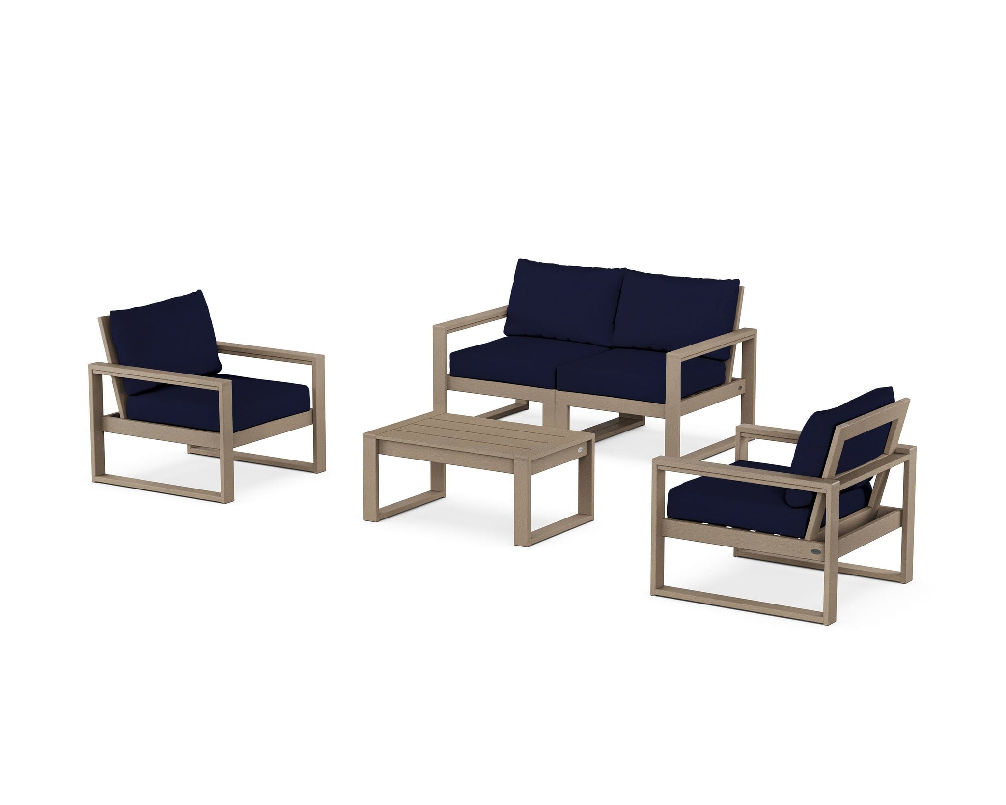 EDGE Sectional 4-Piece Deep Seating Set with Loveseat