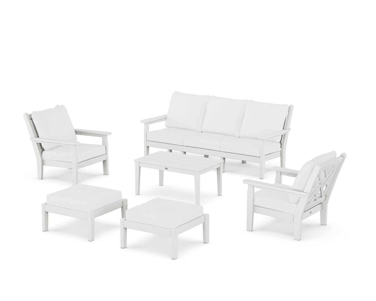 Chippendale 6-Piece Lounge Sofa Set