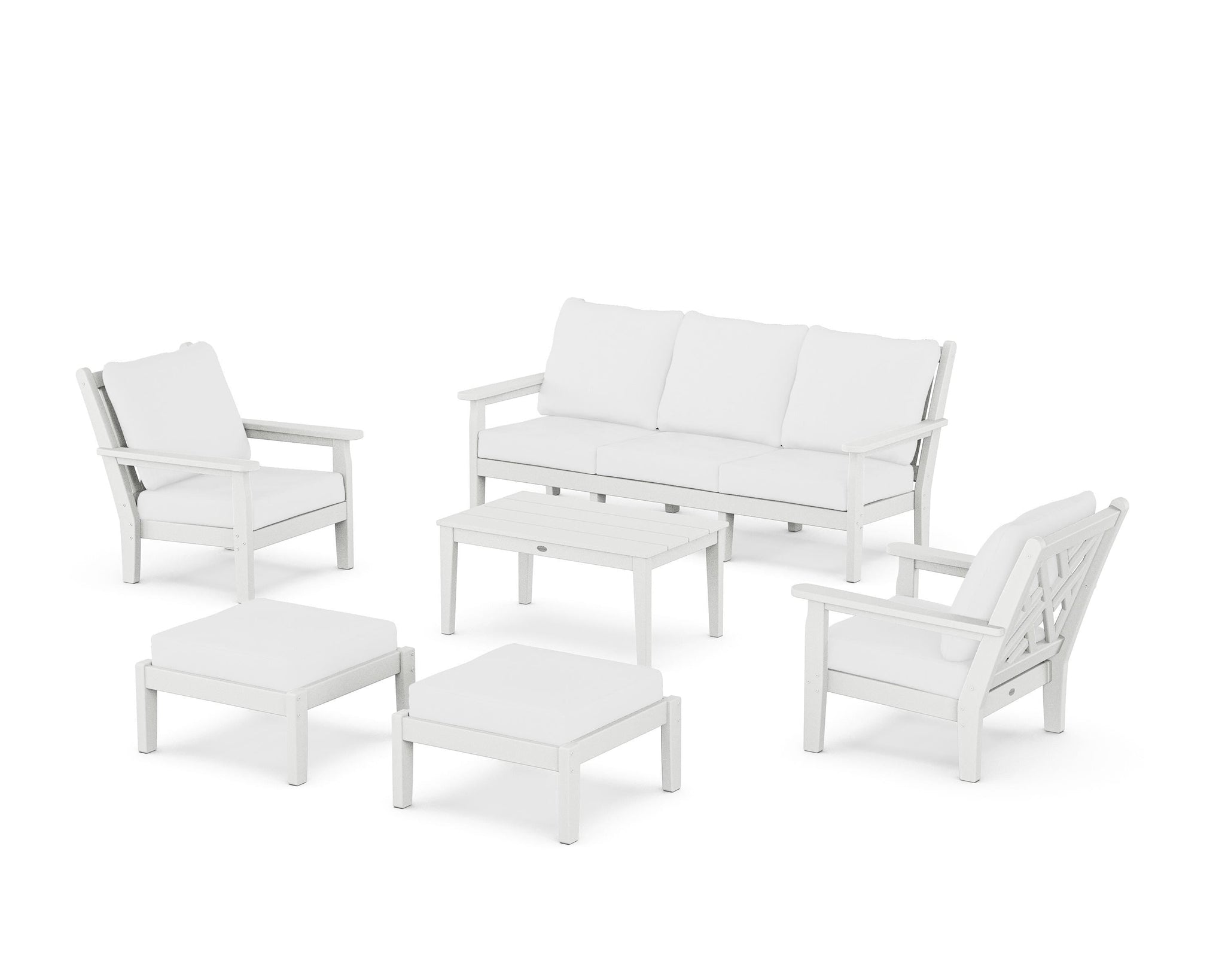 Chippendale 6-Piece Lounge Sofa Set