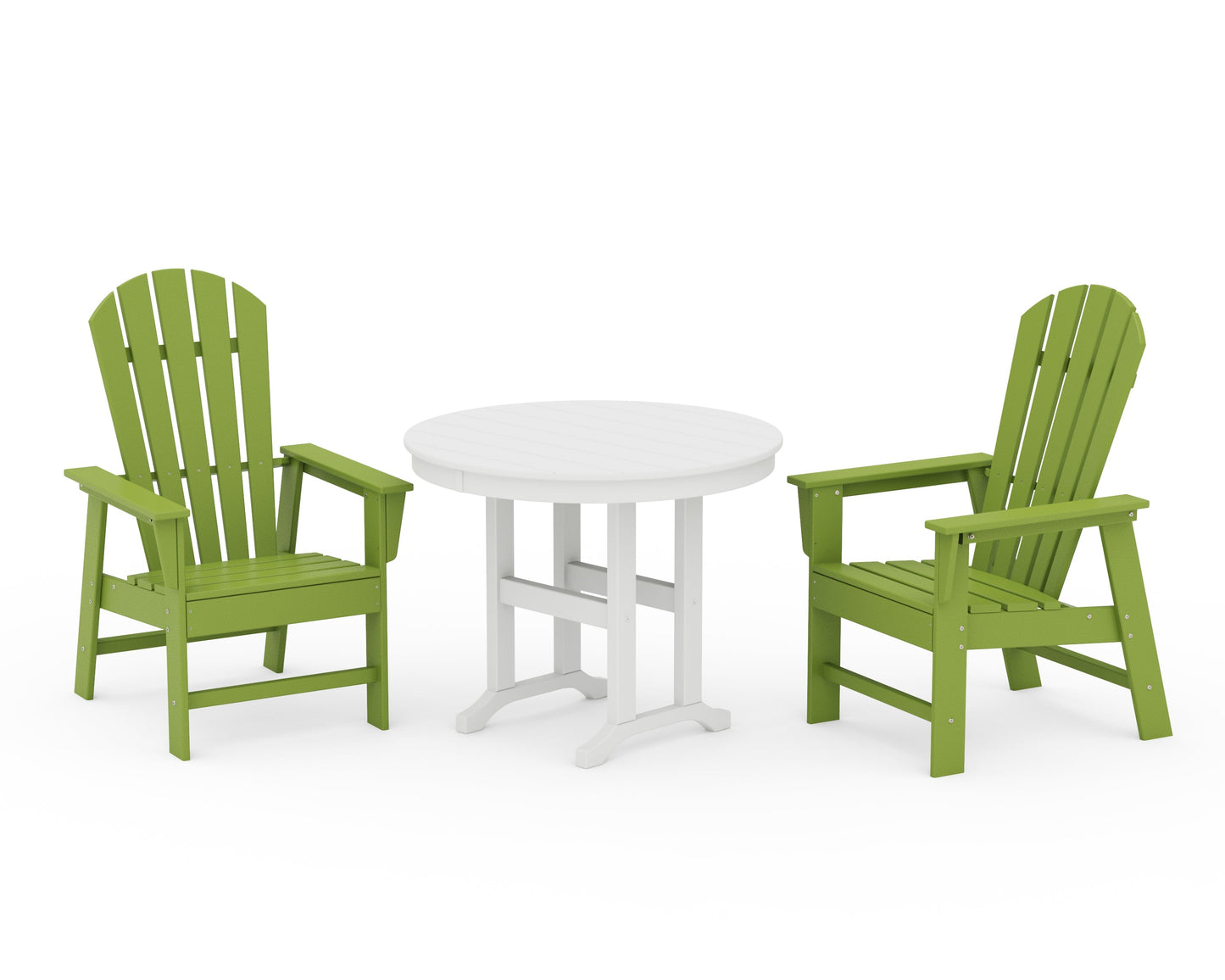 South Beach 3-Piece Round Farmhouse Dining Set