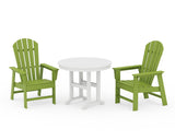 South Beach 3-Piece Round Farmhouse Dining Set