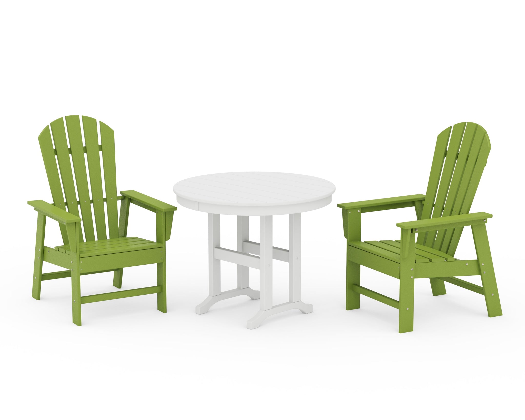 South Beach 3-Piece Round Farmhouse Dining Set
