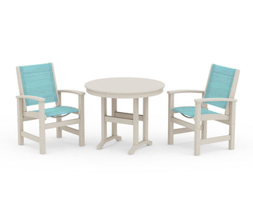 Coastal 3-Piece Round Dining Set