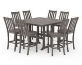 Vineyard 9-Piece Nautical Trestle Bar Set