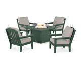 Cottage 5-Piece Deep Seating Set with Fire Pit Table