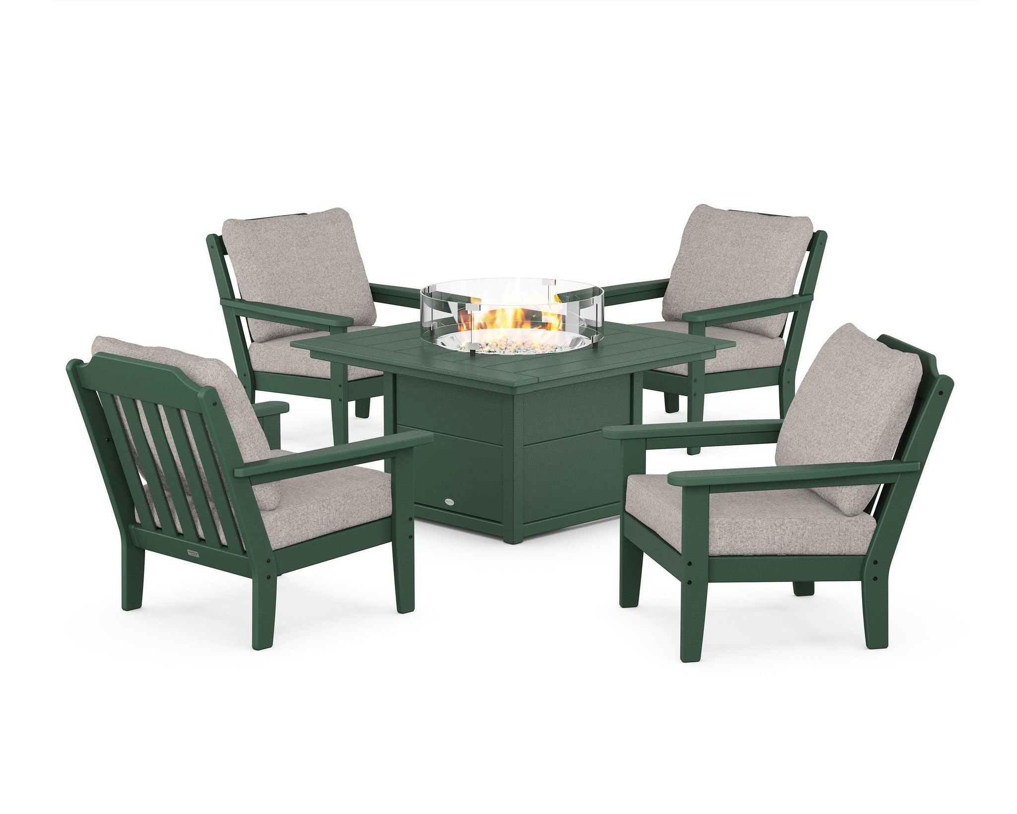 Cottage 5-Piece Deep Seating Set with Fire Pit Table