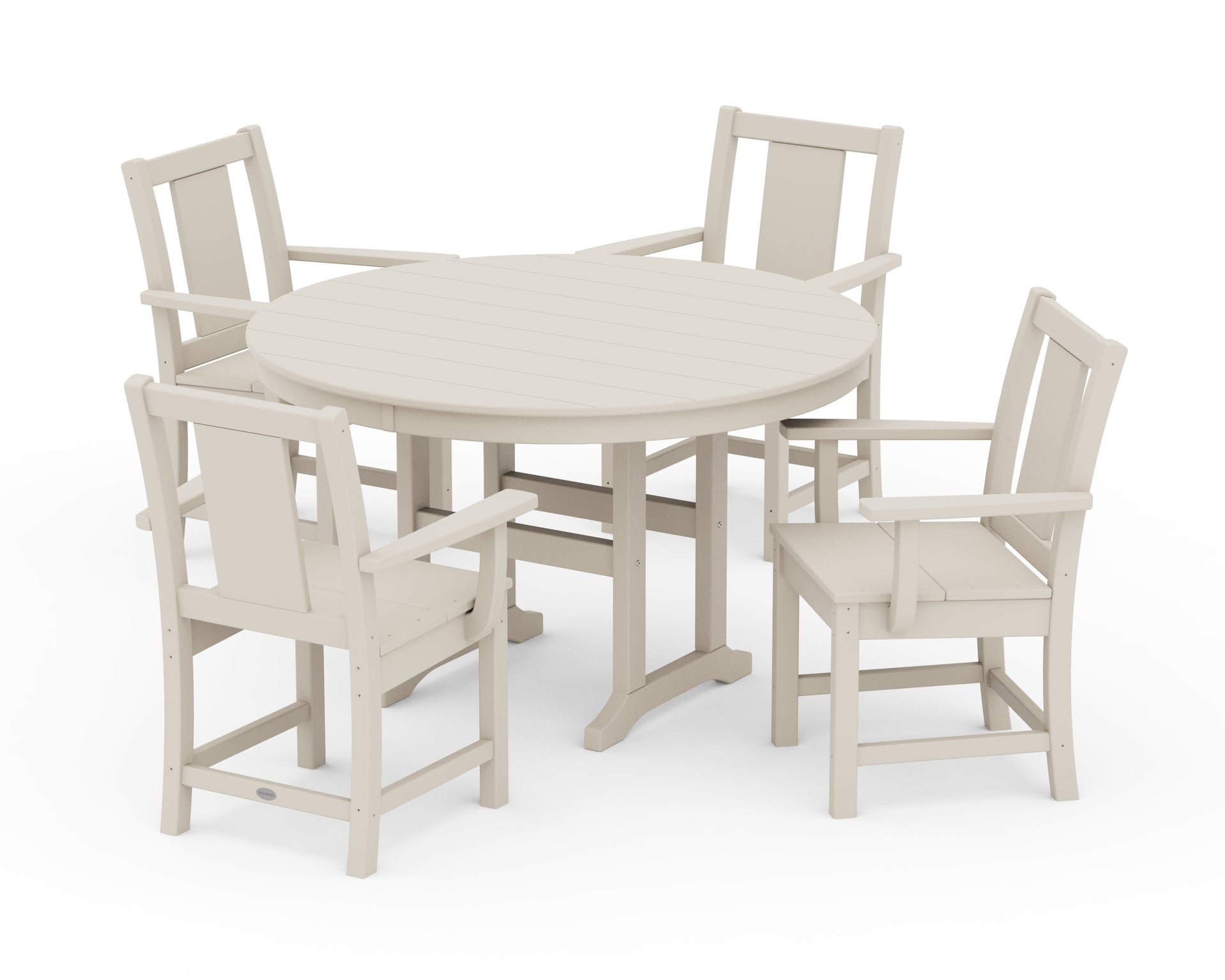 Prairie 5-Piece Round Farmhouse Dining Set