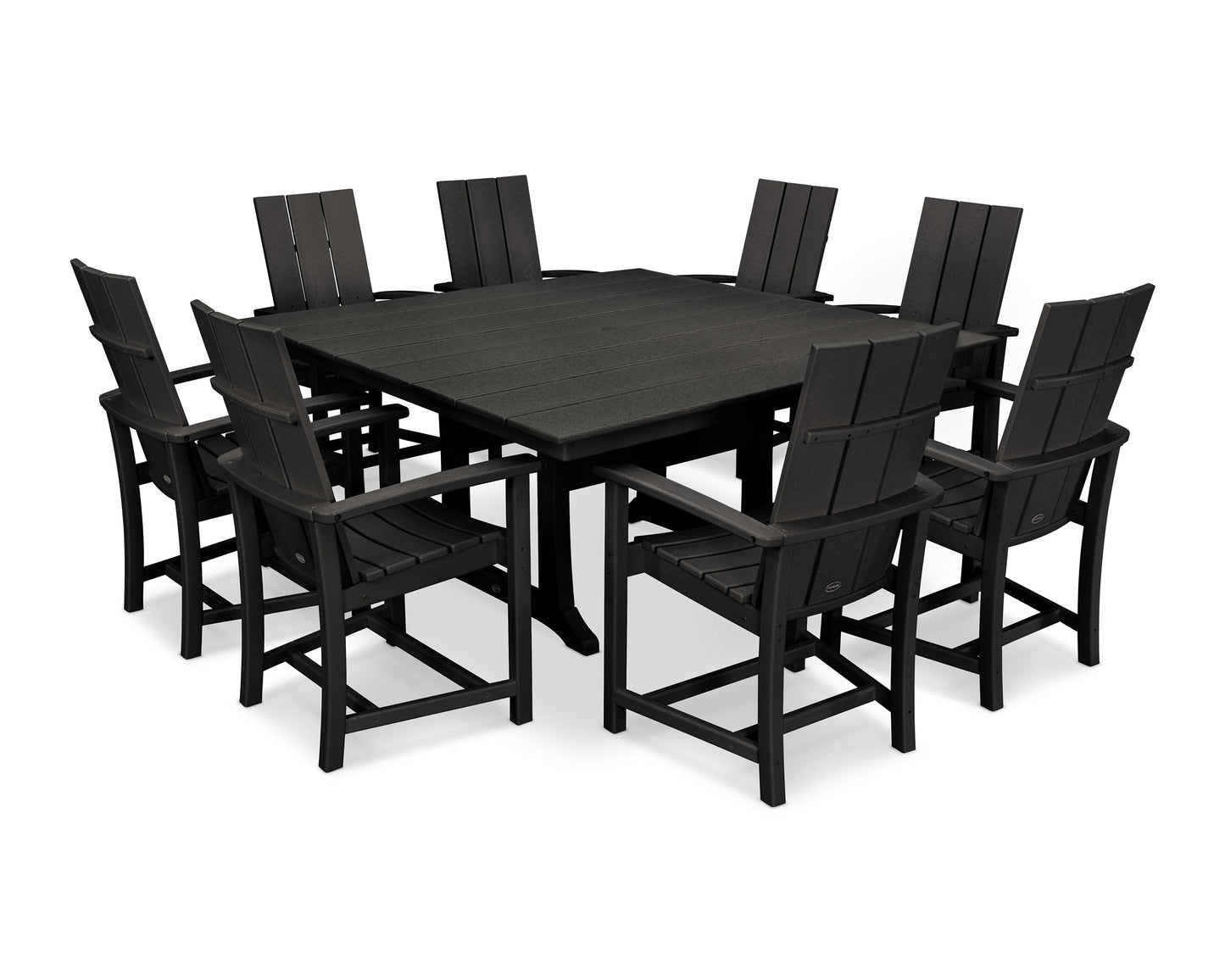 Modern Adirondack 9-Piece Farmhouse Trestle Dining Set