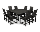 Modern Adirondack 9-Piece Farmhouse Trestle Dining Set