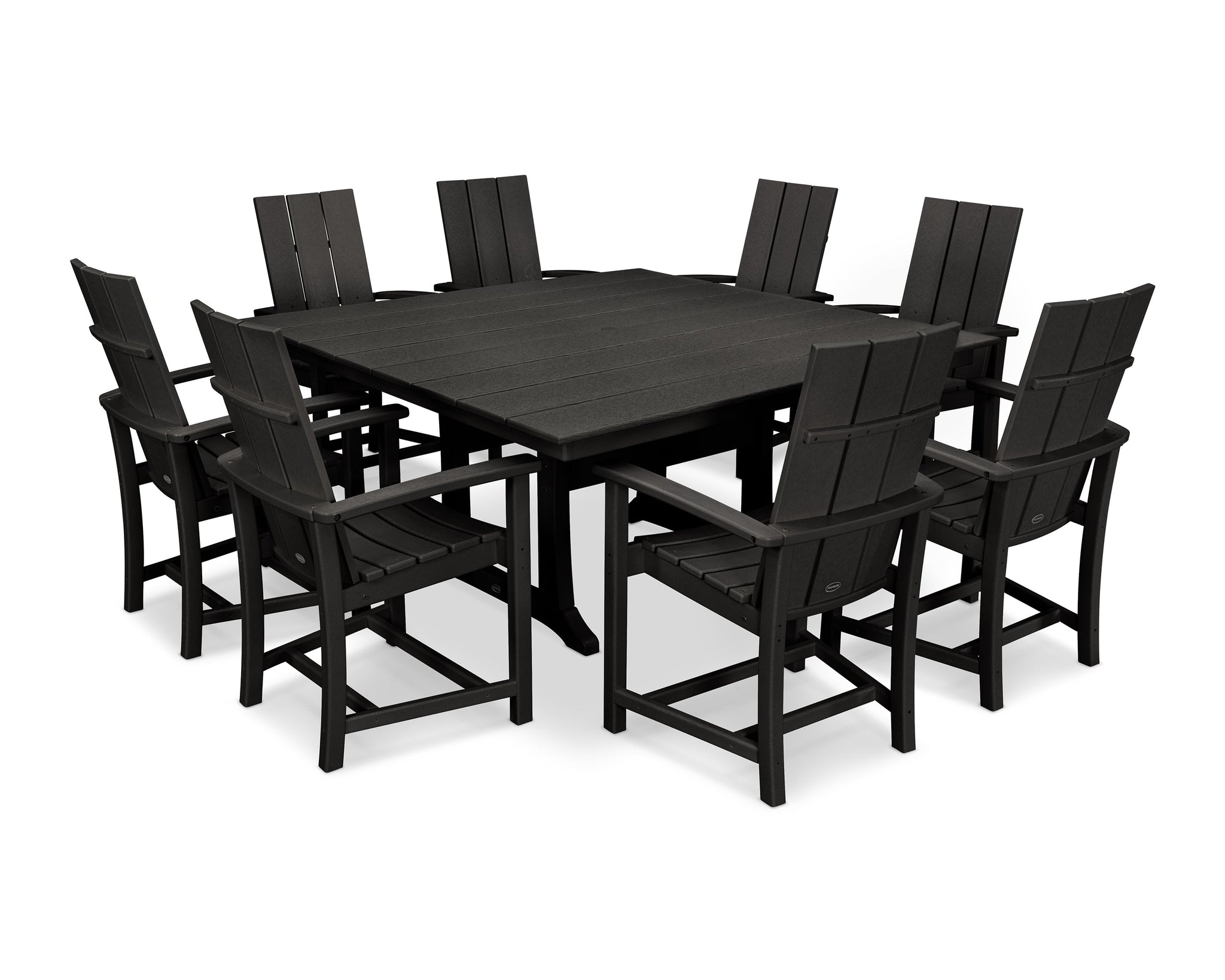 Modern Adirondack 9-Piece Farmhouse Trestle Dining Set