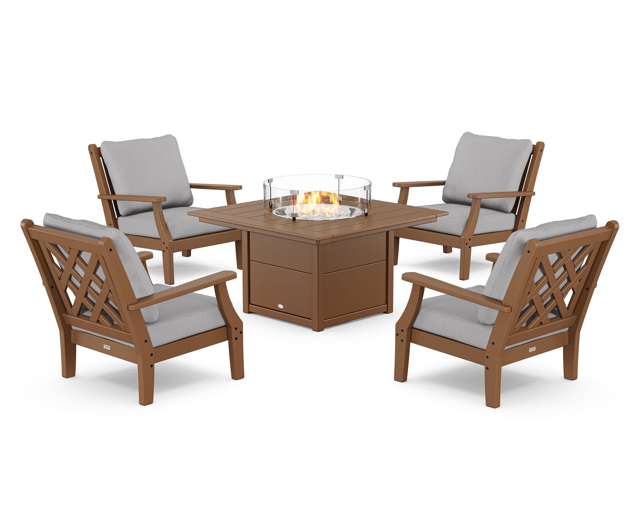 Wovendale 5-Piece Deep Seating Set with Fire Pit Table
