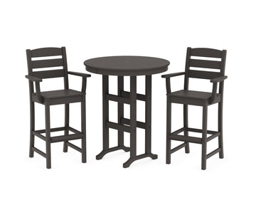 Lakeside 3-Piece Round Bar Arm Chair Set