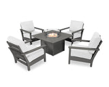 Harbour 5-Piece Conversation Set with Fire Pit Table