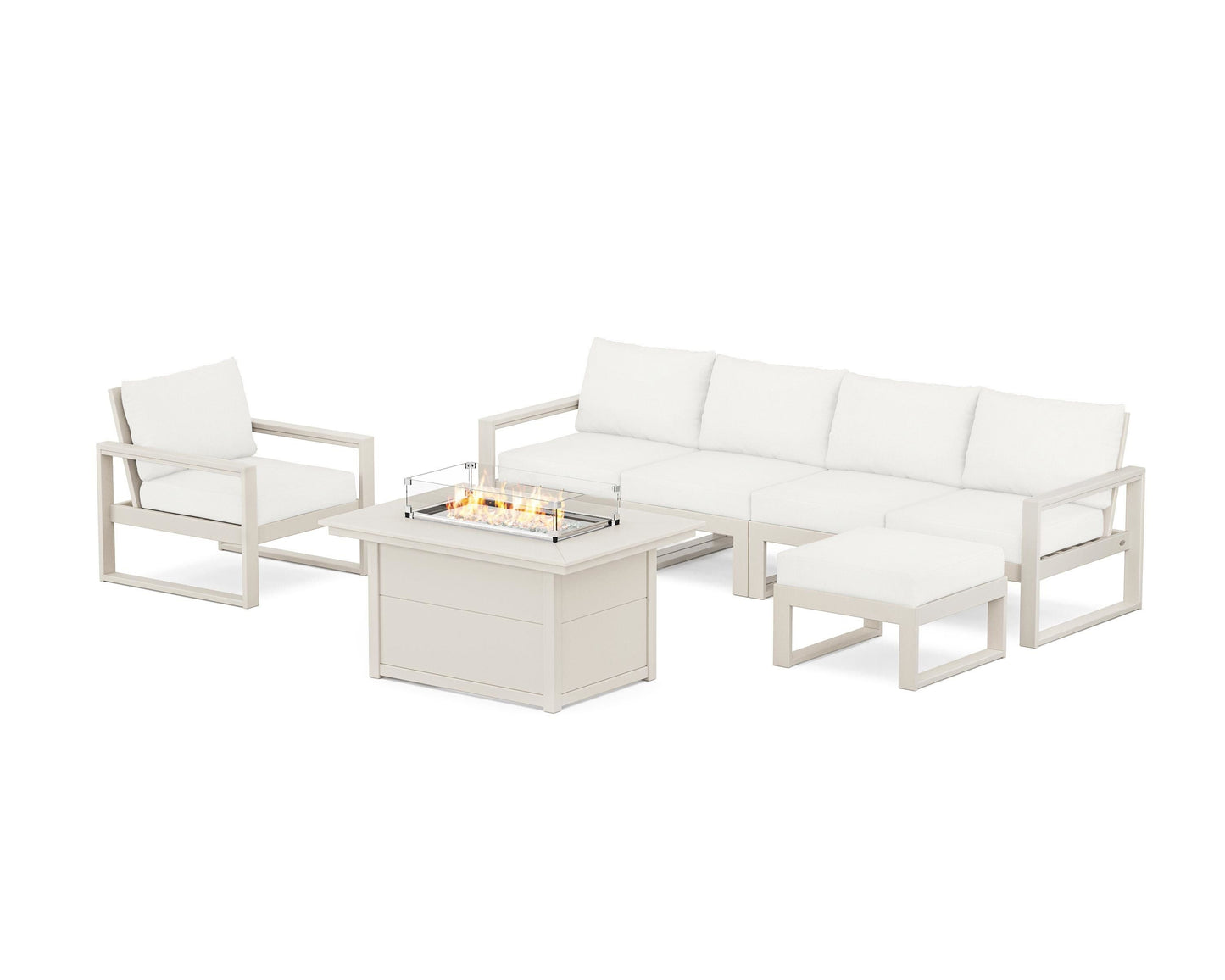 EDGE Sectional Lounge and Fire Pit Set