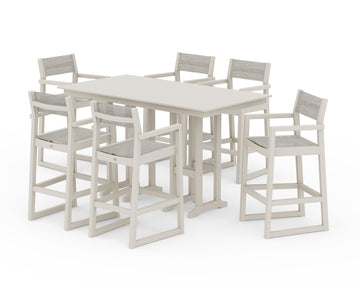 EDGE Sling Arm Chair 7-Piece Farmhouse Bar Set