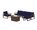 EDGE Sectional Lounge and Fire Pit Set