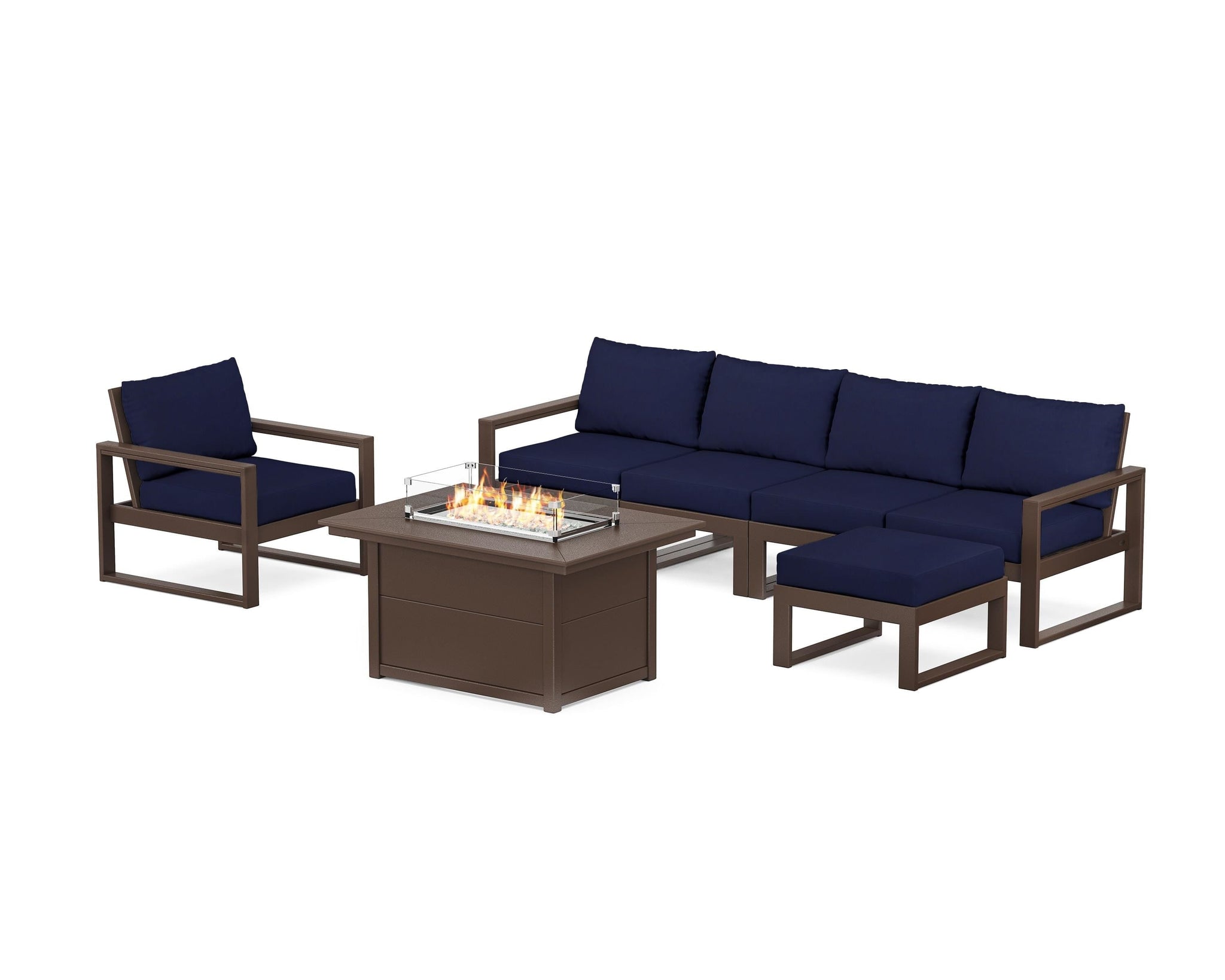 EDGE Sectional Lounge and Fire Pit Set
