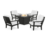 Mission 5-Piece Deep Seating Set with Fire Pit Table