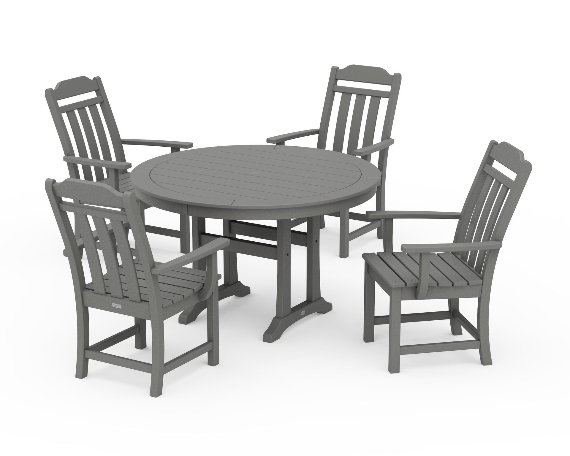 Cottage 5-Piece Round Dining Set with Trestle Legs
