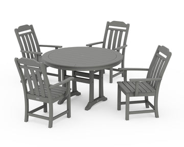 Cottage 5-Piece Round Dining Set with Trestle Legs