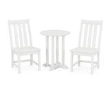 Vineyard Side Chair 3-Piece Round Bistro Dining Set